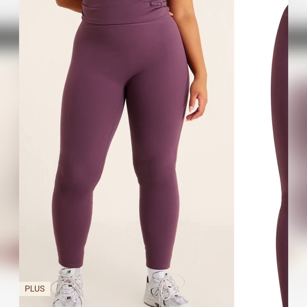 NWT PrettyLittleThing Plus Eggplant Contour Sculpt Leggings